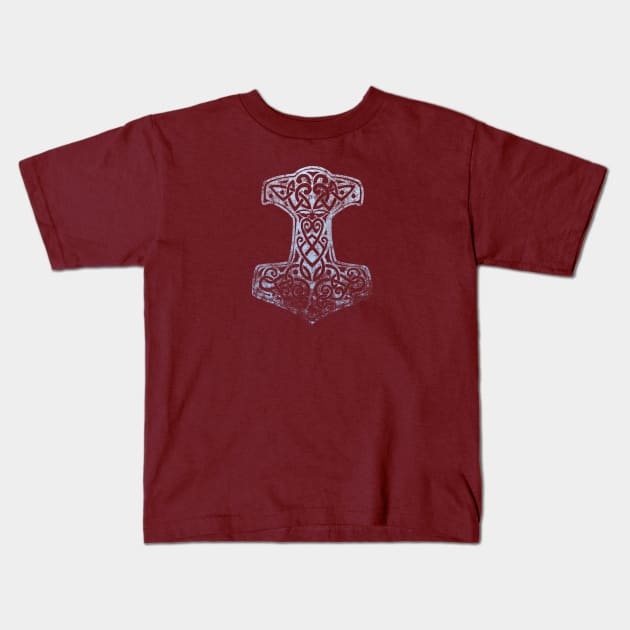 Thor's hammer Kids T-Shirt by happyantsstudio